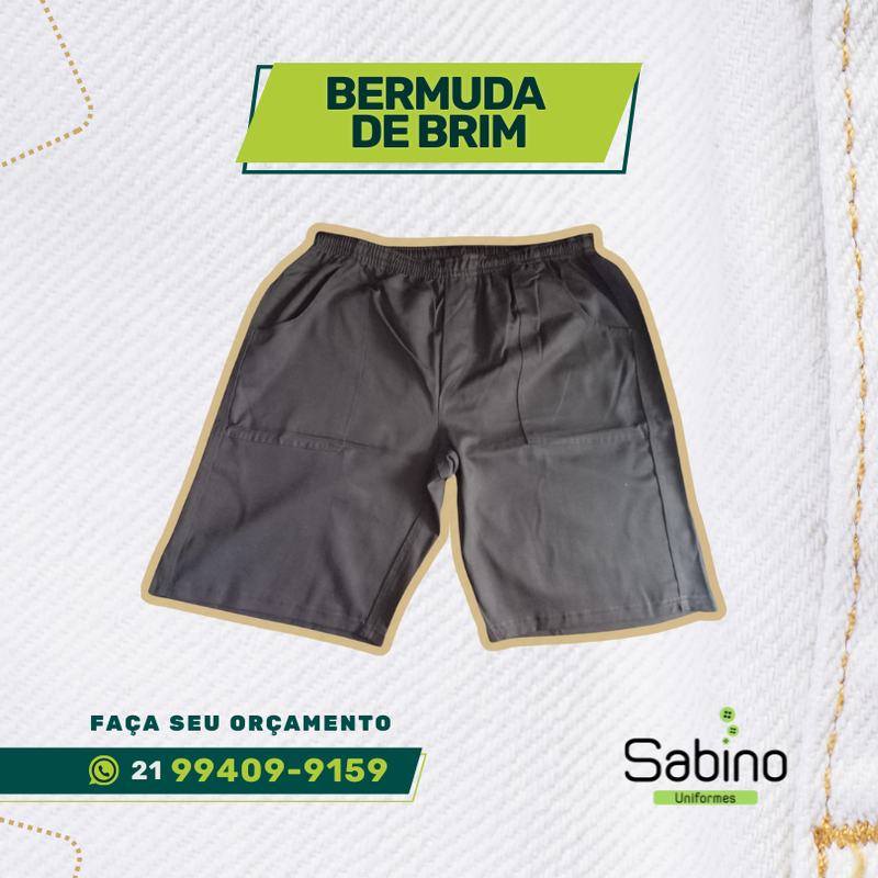 Bermuda de Brim, uniformes profissionais, uniforme