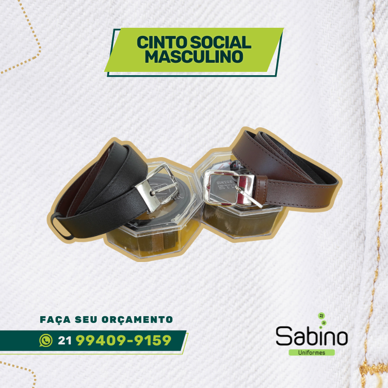Cinto Social Masculino, uniformes profissionais, uniformes
