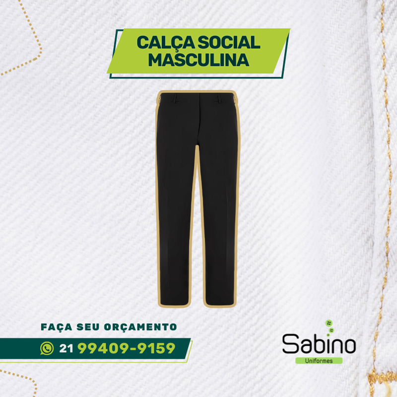 Calça Social Masculina. uniformes profissionais, uniformes