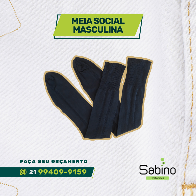 Meia Social Masculina, uniformes profissionais, uniformes
