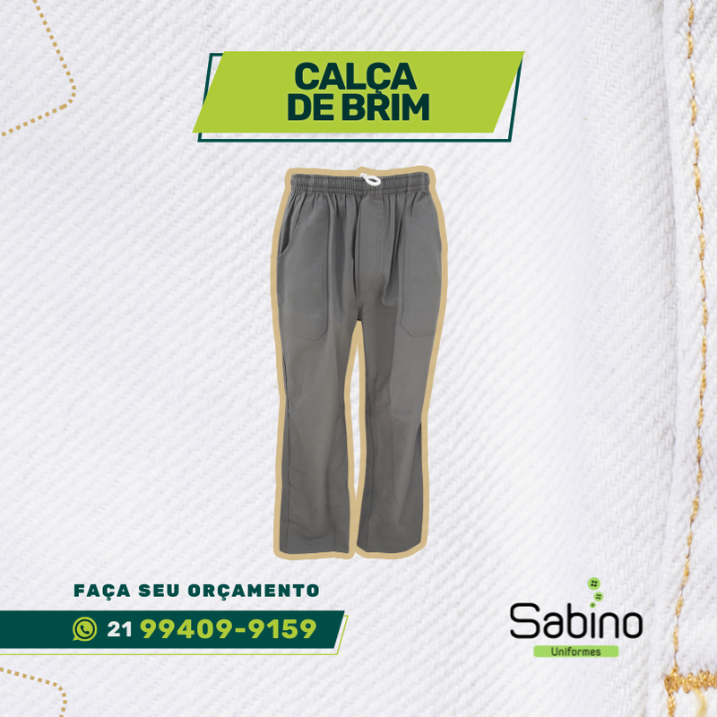 Calça de Brim, uniformes profissionais, uniforme