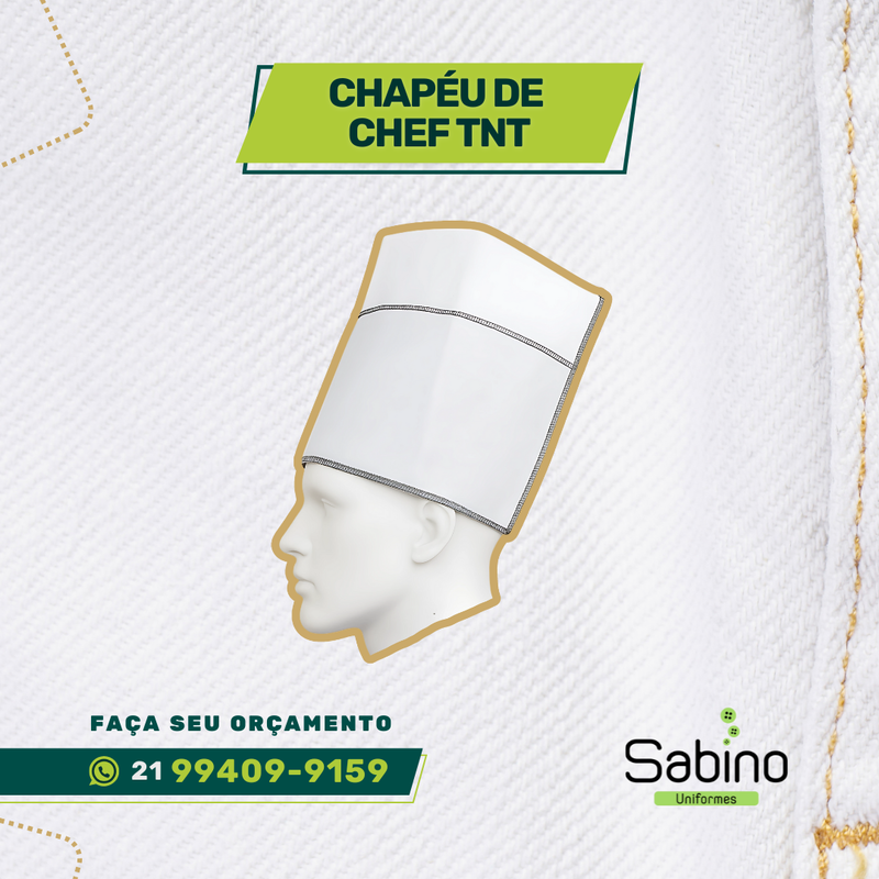 Chapéu de Che em TNT, uniformes profissionais, uniforme de cozinha, uniforme