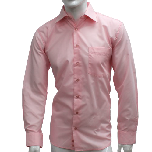 Camisa Social Masculina Manga Curta ou Longa Rosa