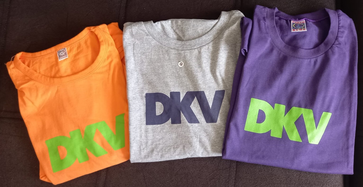 Camisa 100% Algodão com Estampa em Silk Banda DKV, camisa uniforme, uniformes profissionais, silk, estampa